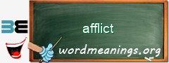 WordMeaning blackboard for afflict